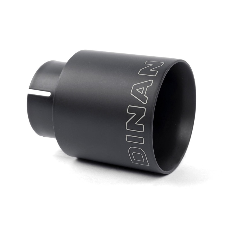 Dinan Double-Walled 4″ Clamp-On Exhaust Tip w/ 2.75″ Inlet (Black Ceramic)