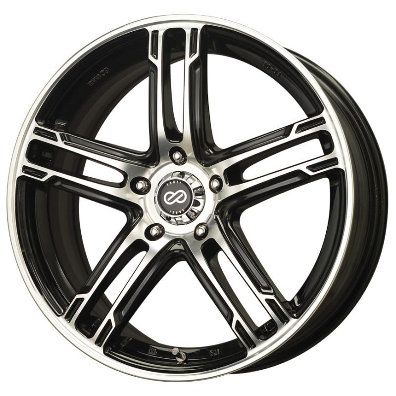 Enkei FD-05 17×7 5×100 40mm Offset 72.62 Bore Dia Black Machined Wheel