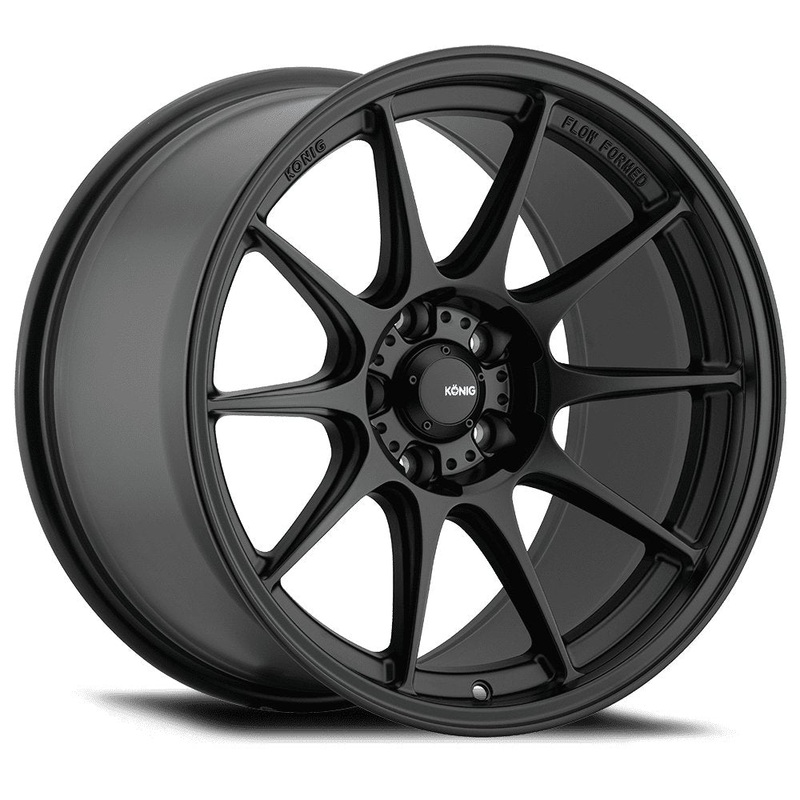 Konig 17″ Dekagram 5X114.3 Wheel – Semi-Matte Black