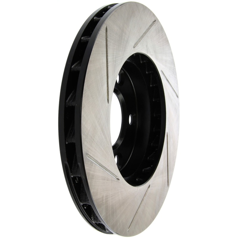 StopTech Power Slot 94-02 Mustang (Excl Cobra) / 03-04 Mustang Base/GT Front Left Slotted Rotor