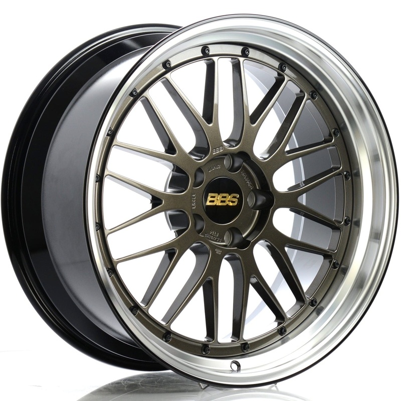 BBS LM 20″ 5×112 Black Barrel/Selenite Bronze Center/Machined Lip