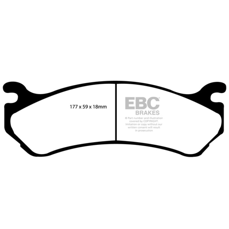 EBC 02 Cadillac Escalade 5.3 (Akebono rear caliper) Extra Duty Front Brake Pads