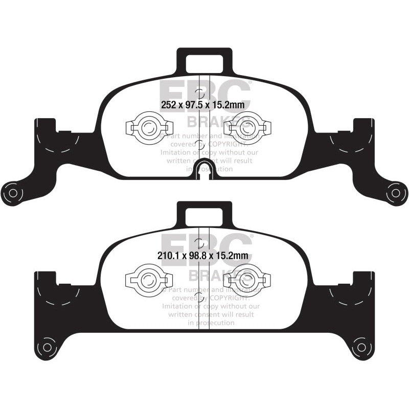 EBC 2018+ Audi A4 Allroad Quattro 2.0L Turbo Greenstuff Front Brake Pads