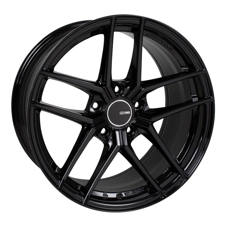 Enkei TY5 18×8 5×114.3 50mm Offset 72.6mm Bore Black Wheel