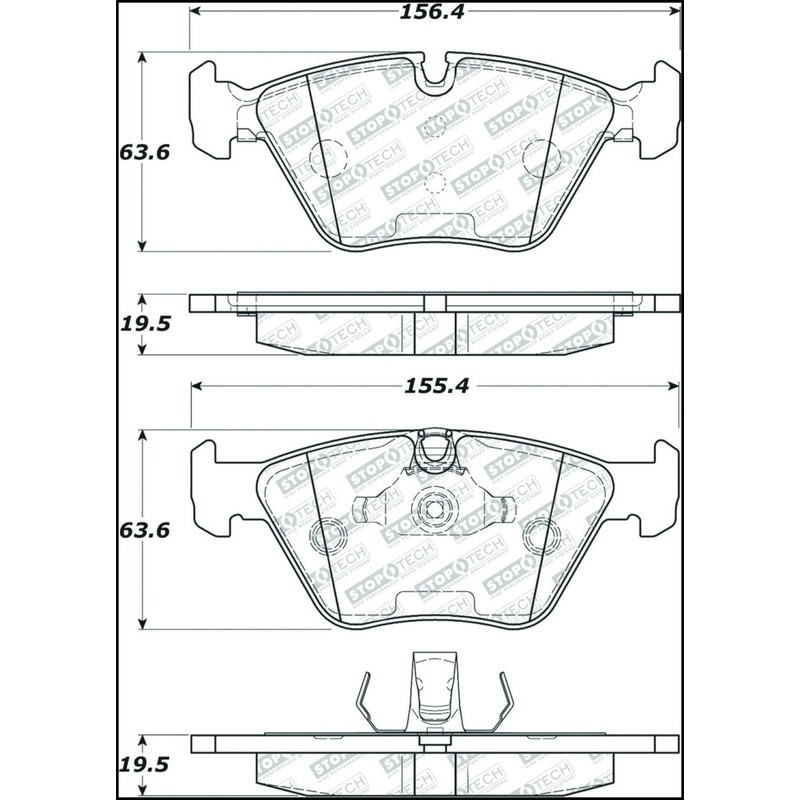 StopTech 06-08 BMW M3/Z4 Street Select Brake Pads w/Hardware – Front