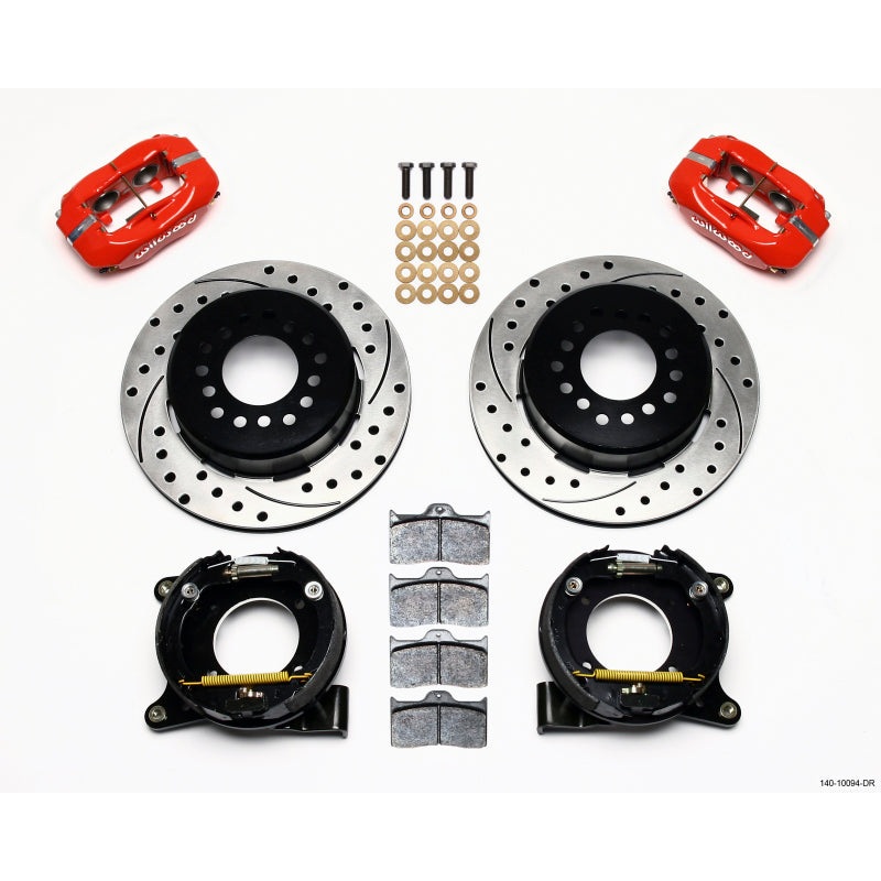 Wilwood Forged Dynalite P/S Park Brake Kit Drilled Red Chevy C-10 2.42 Offset 5-lug