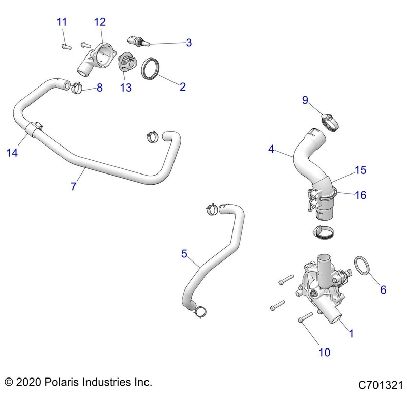 Flange Thermostat, 44 Mm, 180 F by Polaris