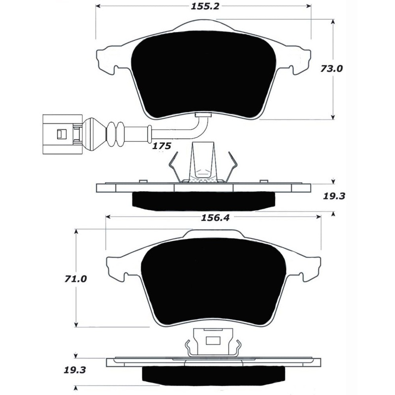 Porterfield Brake Pads for 2009 VOLKSWAGEN R32