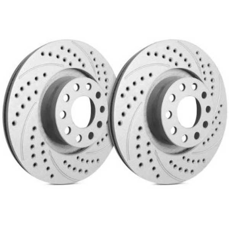SP Performance Double Drilled and Slotted Brake Rotors – Rear