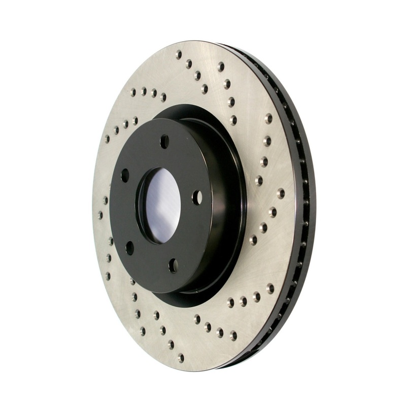 StopTech 89 BMW 525i Drilled Left Front Rotor