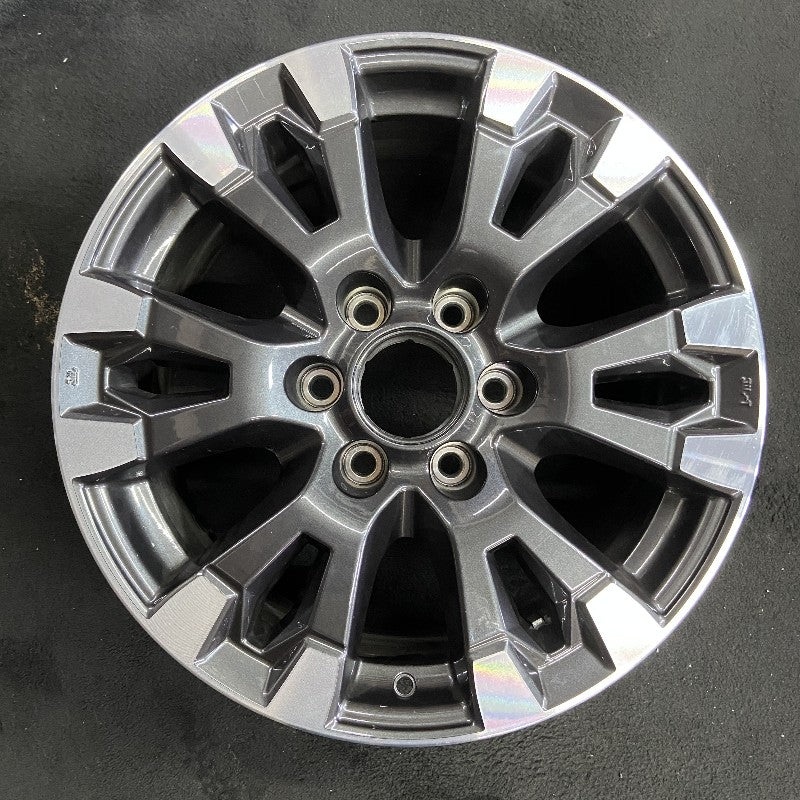 18″ TITAN 17-24 18×8 alloy 6 spoke machined black open V spoke Original OEM Wheel Rim