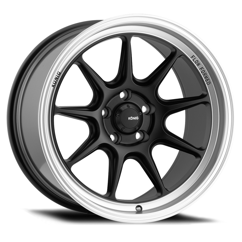 Konig Countergram 19x11B 5×114.3 ET18 Matte Black / Matte Machined Lip