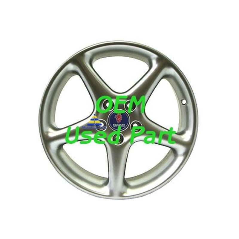 SAAB ALU 34 Wheel 5-Spoke VIGGEN  7″ x 17″ (ET42) 5×110 OEM USED Set of 4