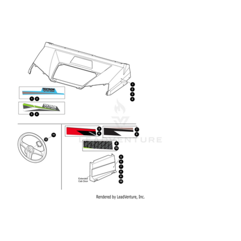 Storage Panel Decal Right by Arctic Cat