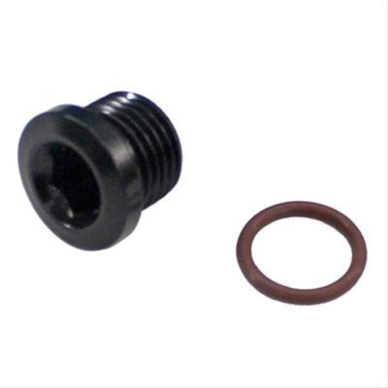Fragola -10AN (7/8-14) Socket Hex Port Plug – Black