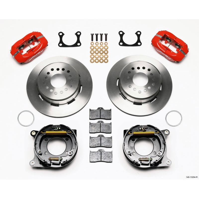 Wilwood Forged Dynalite P/S Park Brake Kit Red Big Ford 2.36in Offset