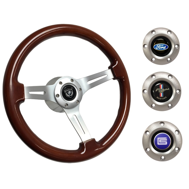 1968-78 Ford Mustang Steering Wheel Kit | Mahogany Wood
