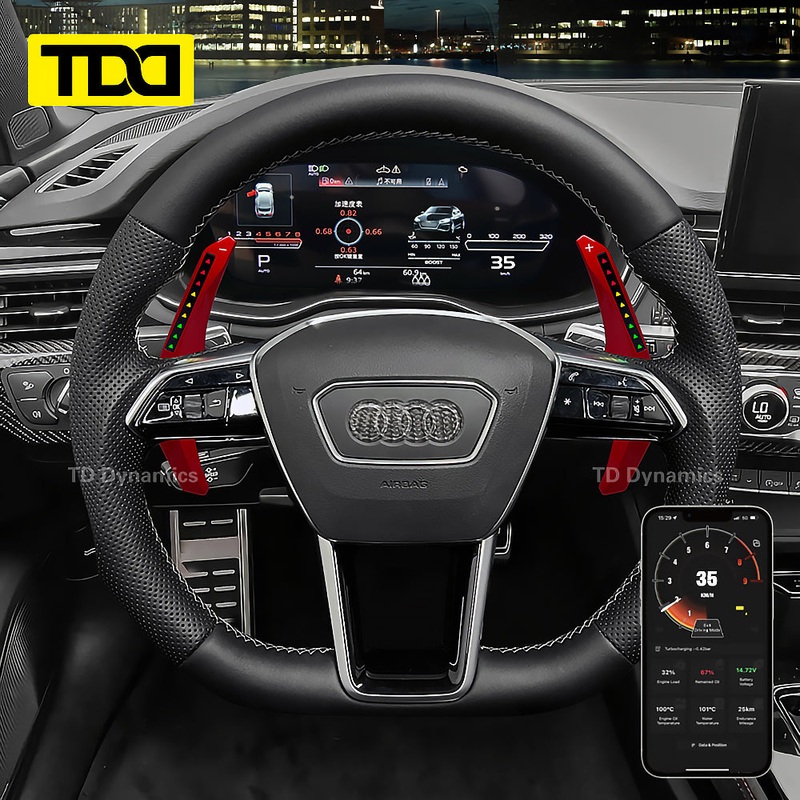 LED Paddle Shifter For Audi A6L RSQ8 SQ5 Q6 A6 A7 S6 S7 S8 RS6 RS7 2019 2020 2021 2022 2023 2024 A6L2018-2021 RS62019-2021RS72021 RS Q8RS e-tron2021 S62021 A72019-2021 S72020 SQ52018-2021