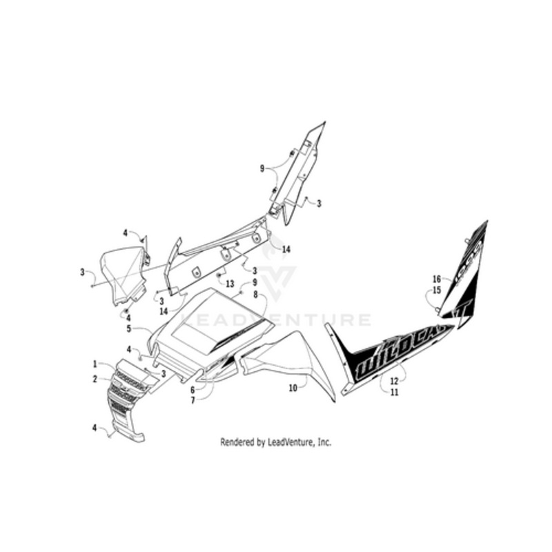 Hood Decal Upper Wc Vr Right by Arctic Cat
