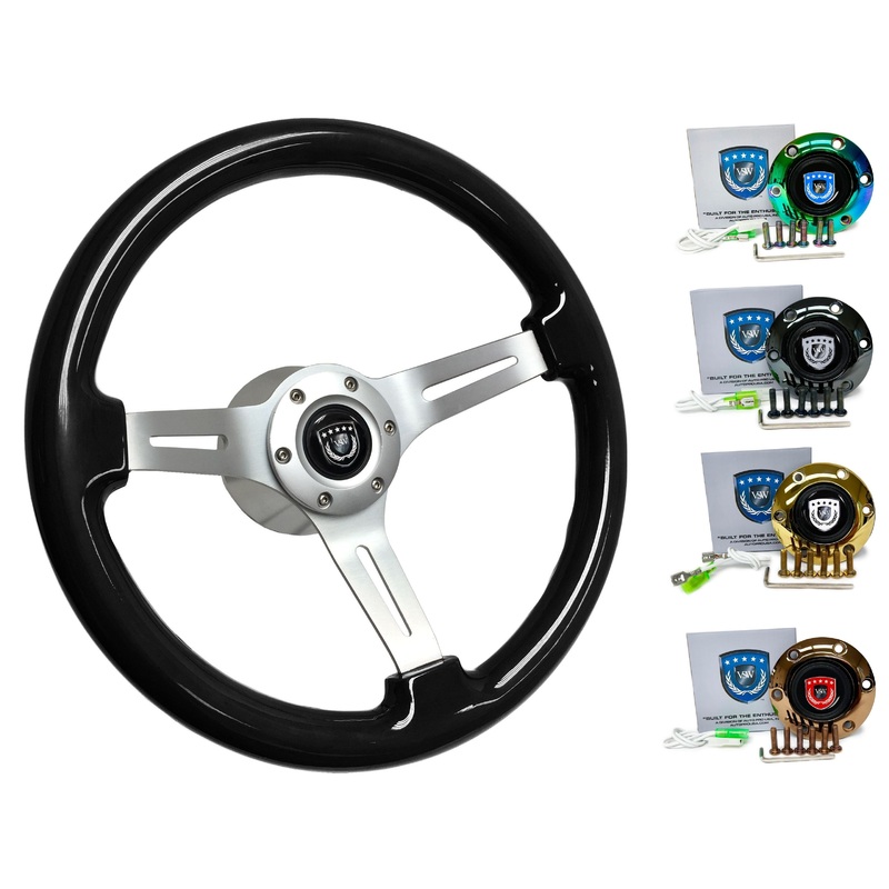 1985-88 BMW 528e Steering Wheel Kit | Black Ash Wood | ST3074