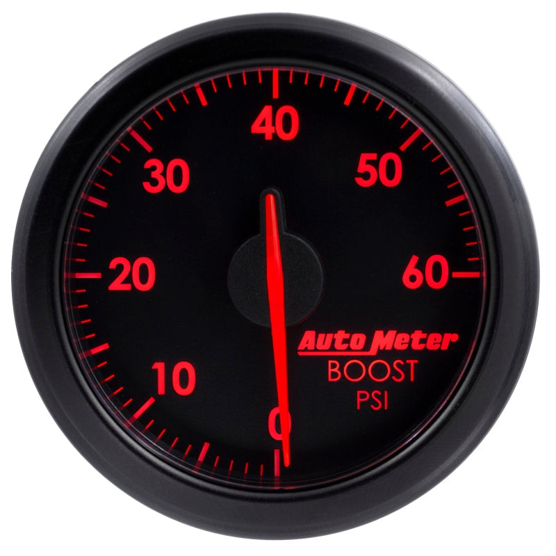 Autometer Airdrive 2-1/6in Boost Gauge 0-60 PSI – Black
