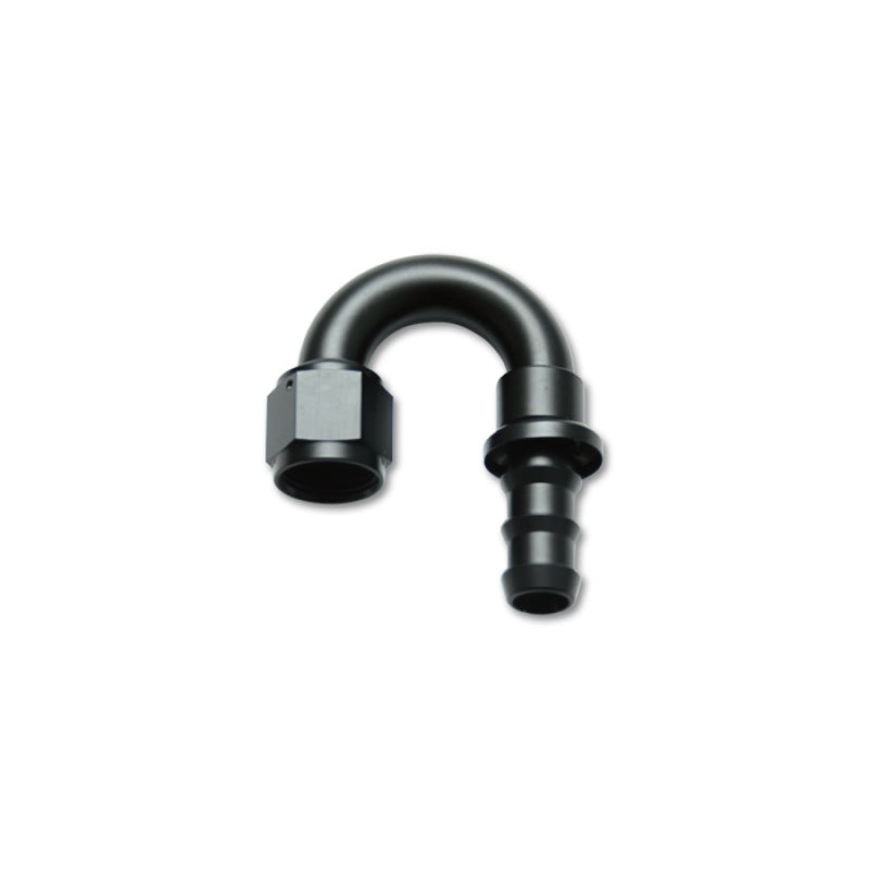 Vibrant -12AN Push-On 180 Deg Hose End Fitting – Aluminum
