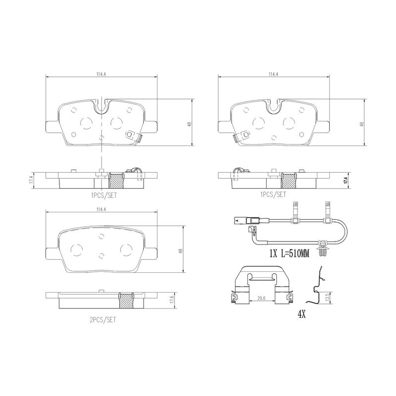 PRIME Low-Met Rear Disc Brake Pad Set – P09034