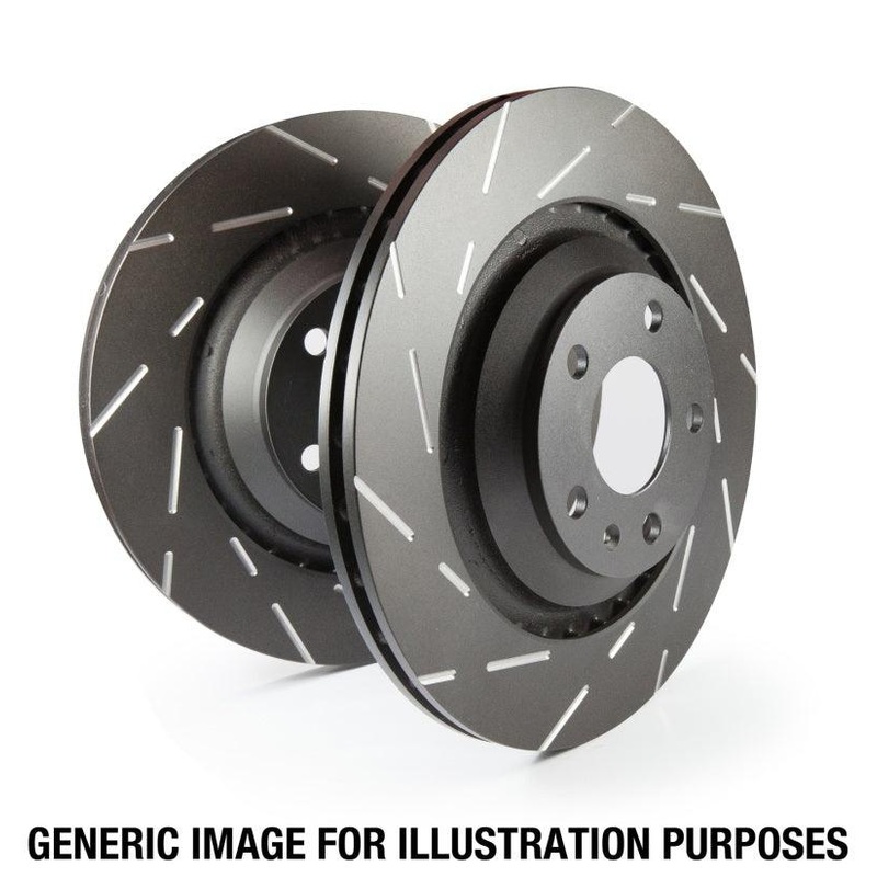 EBC 16-18 Mazda CX-3 USR Blackdash Sport Slotted Front Rotors