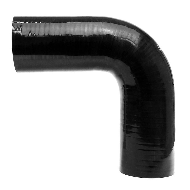 HPS 3/8″ 4-ply Reinforced Silicone 90 Degree Elbow Hose | Universal (HTSEC90-038-BLK)