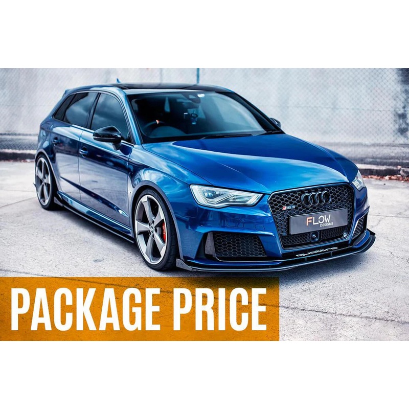 Flow Designs Full Splitter Set – 8V RS3 Sportback (Pre-Face Lift)