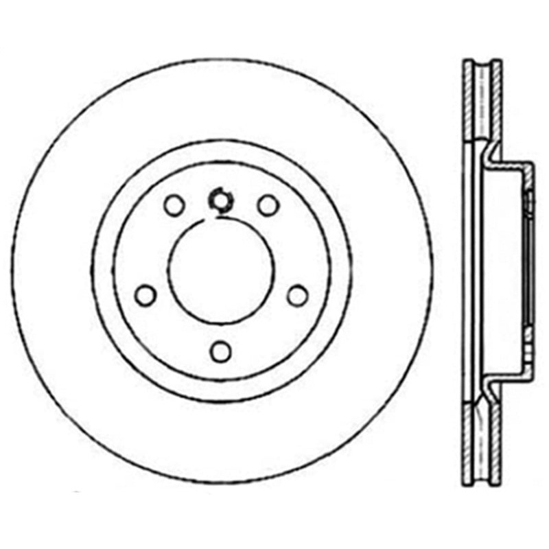 StopTech 98-02 BMW Z3 / 94-99 BMW M3 Drilled Right Front Cryo Rotor