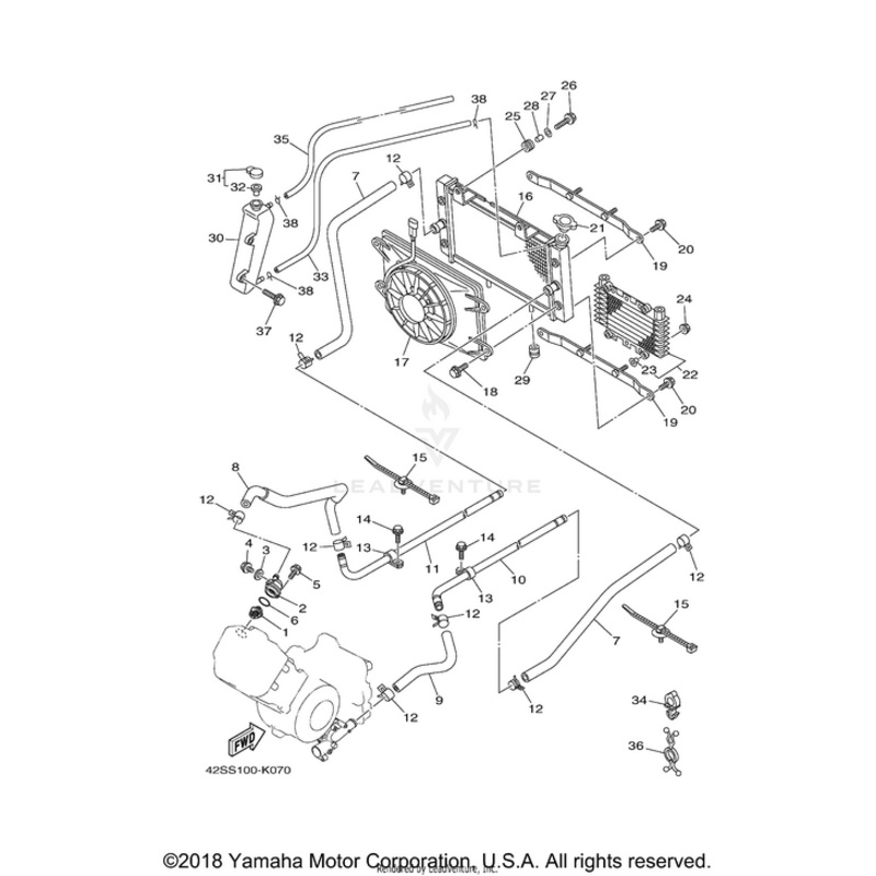 Blower Holding Bolt by Yamaha