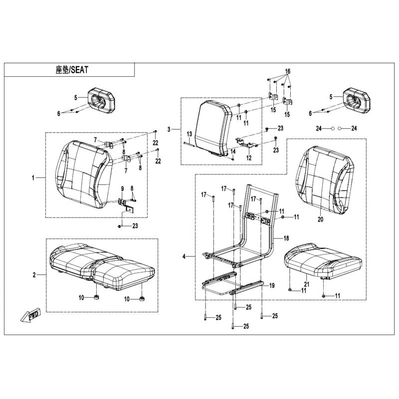 Driver Backrest by CF Moto