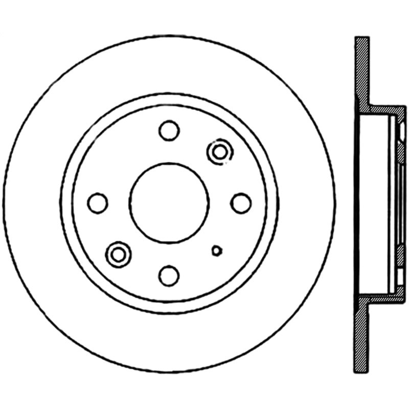 StopTech 90-93 Mazda Miata Sportstop Cryo Drilled & Slotted Rotor – Rear Left