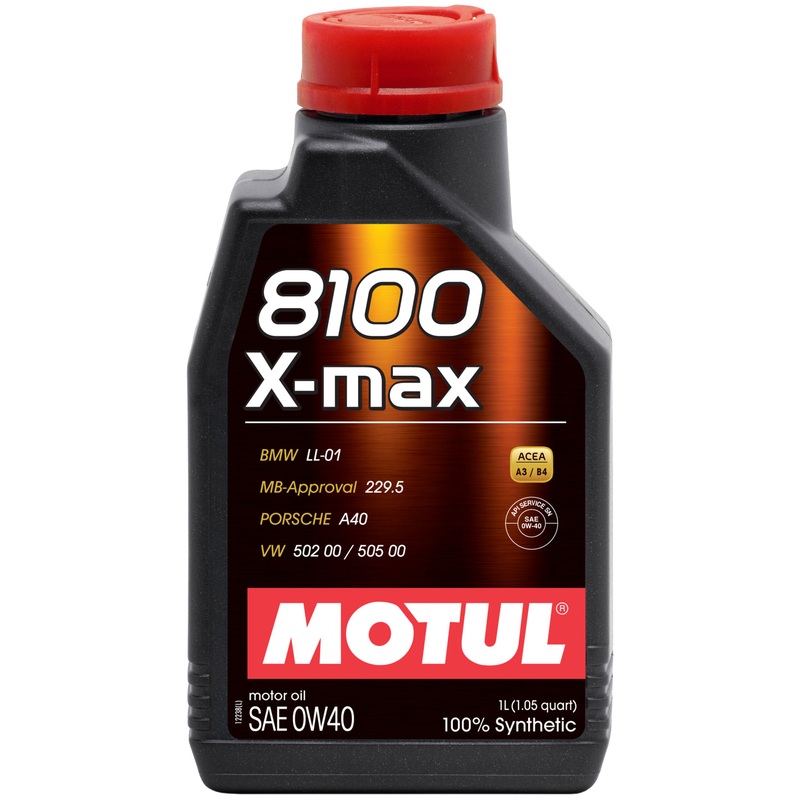 Motul 1L Synthetic Engine Oil 8100 0W40 X-MAX – Porsche A40