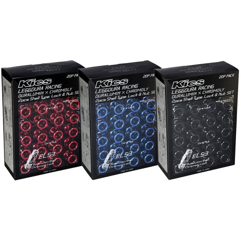 Project Kics Leggdura Racing 53mm EL53 Shell Type Lug Nut 16 Pcs + 4 Locks 12X1.25