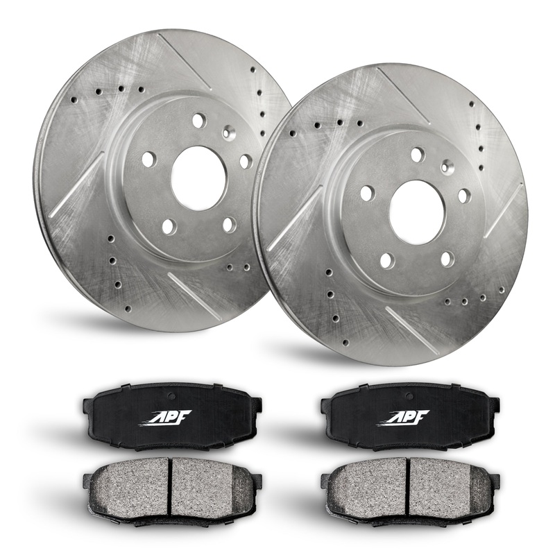 APF Rear Brake Kit Rotors and Pads for Dodge Grand Caravan 2012-2016