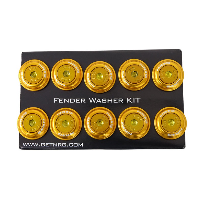 NRG Fender Washer Kit w/Color Matched M6 Bolt Rivets For Plastic (Rose Gold) – Set of 10