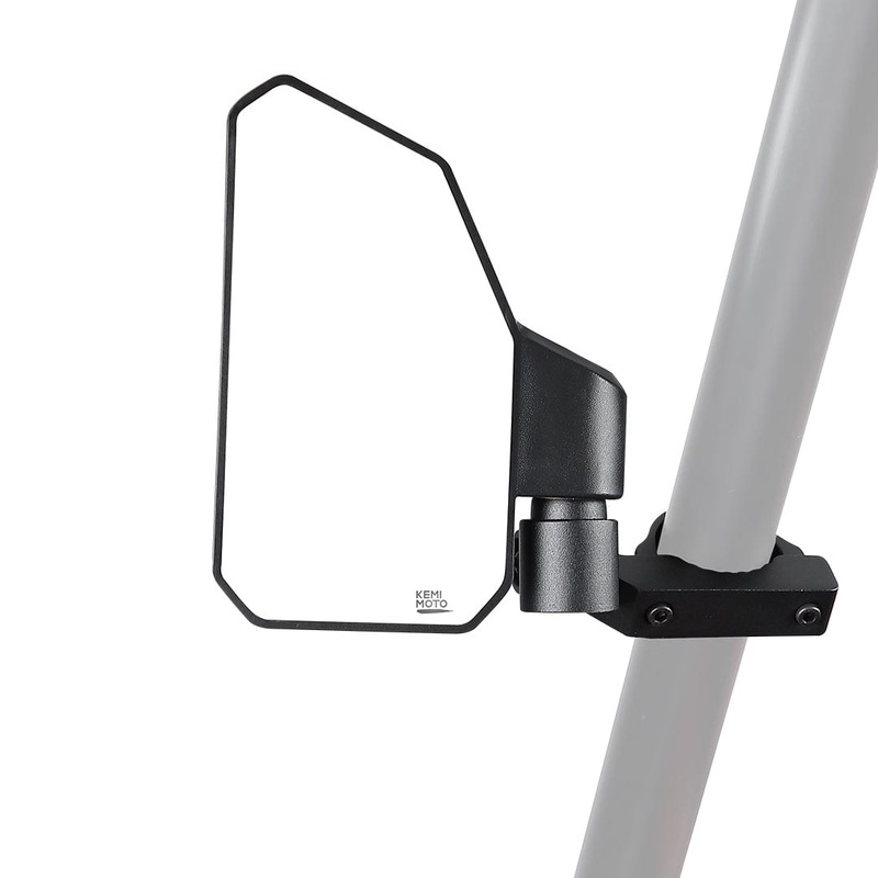 UTV Side Mirrors Fit with Windshield for 1.6″-2″ Roll Bar by Kemimoto