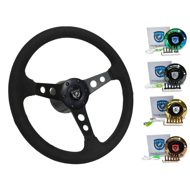 1986-90 BMW M3 Steering Wheel Kit | Black Ultralux Suede | ST3583BLK