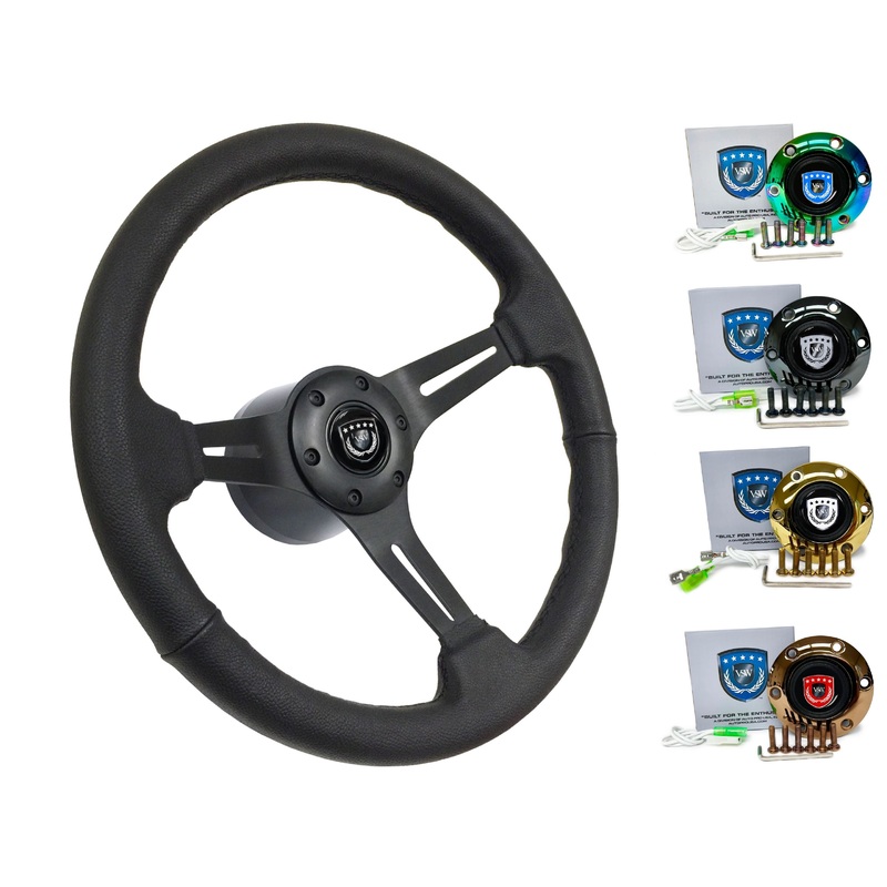 1989-04 Nissan GTR (R32) Steering Wheel Kit | Black Leather | ST3060BLK