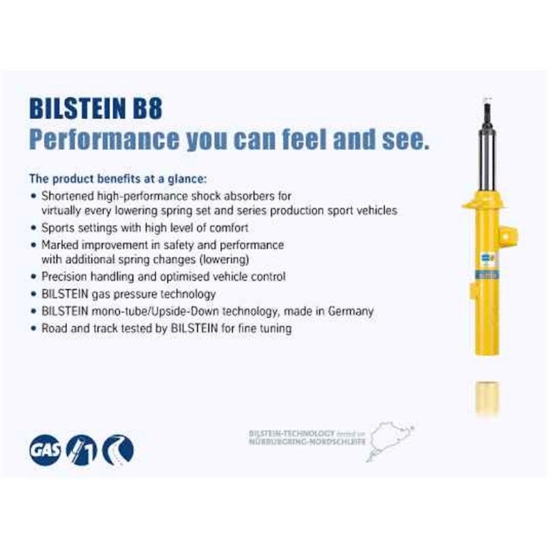 Bilstein B8 Performance Plus 11-16 Ford Fiesta L4 1.6L Front Right Monotube Shock