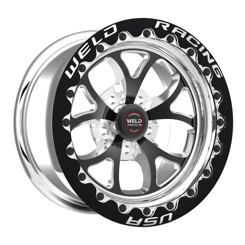 Weld S76 17×10 / 5×4.5 BP / 6.3in. BS Black Wheel (Medium Pad) – Black Single Beadlock MT