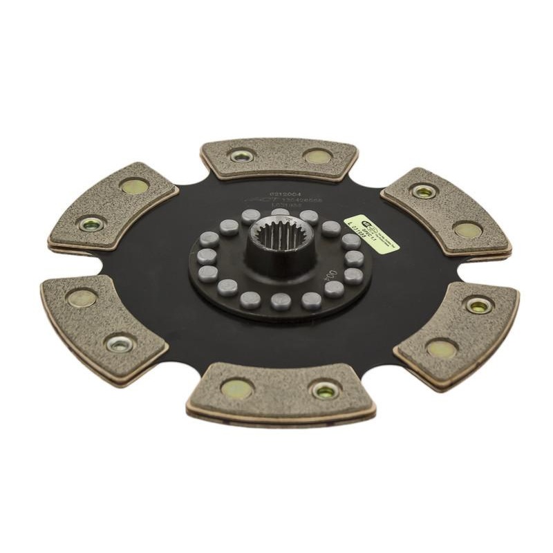 ACT 6-Pad Rigid Racing Clutch Disc | 1988-1991 Honda CRX, 1988-2005 Honda Civic, and 1993-1997 Honda Civic Del Sol (6212004)