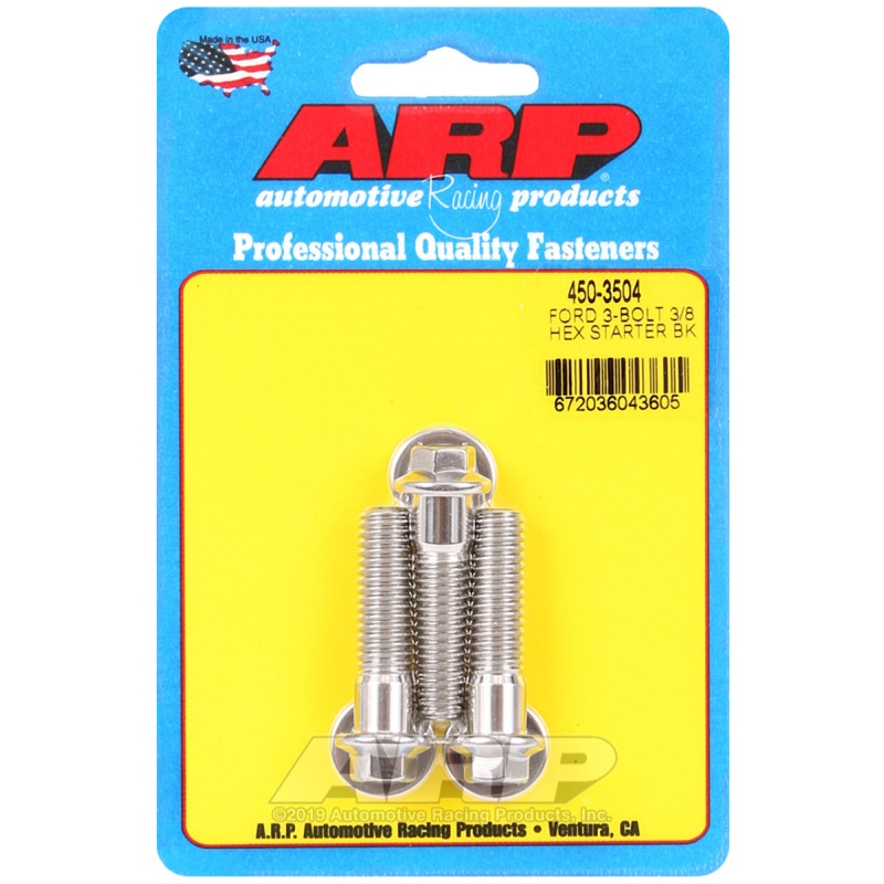 ARP Ford SS 3-Bolt Hex Starter Bolt Kit