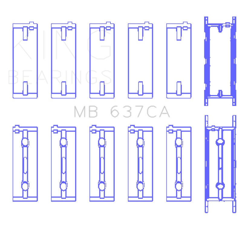 King BMW S85B50A Main Bearing Set (Size .50)