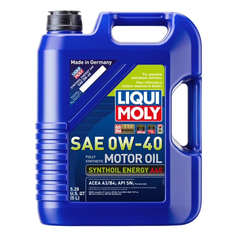 LIQUI MOLY 5L Synthoil Energy A40 Motor Oil SAE 0W-40