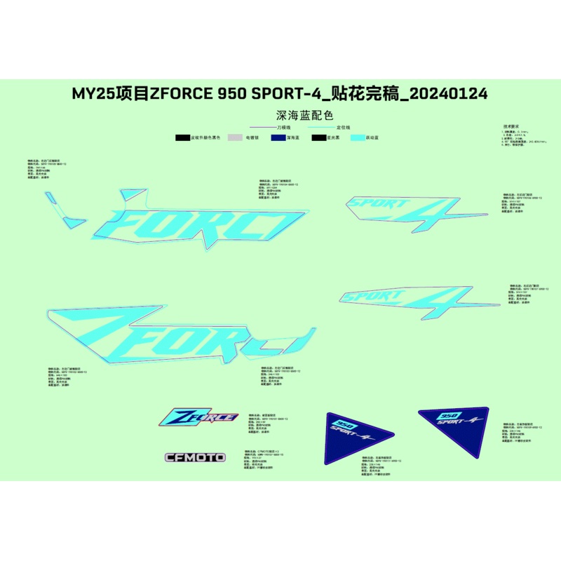 Rear LH Side Door Decal by CF Moto