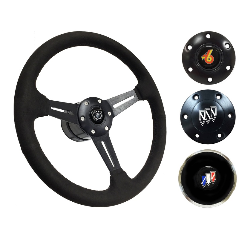 1969-89 Buick Steering Wheel Kit | Black Ultralux Suede | ST3584BLK