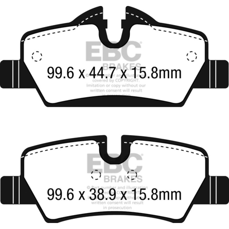 EBC 14+ Mini Hardtop 1.5 Turbo Cooper Yellowstuff Rear Brake Pads